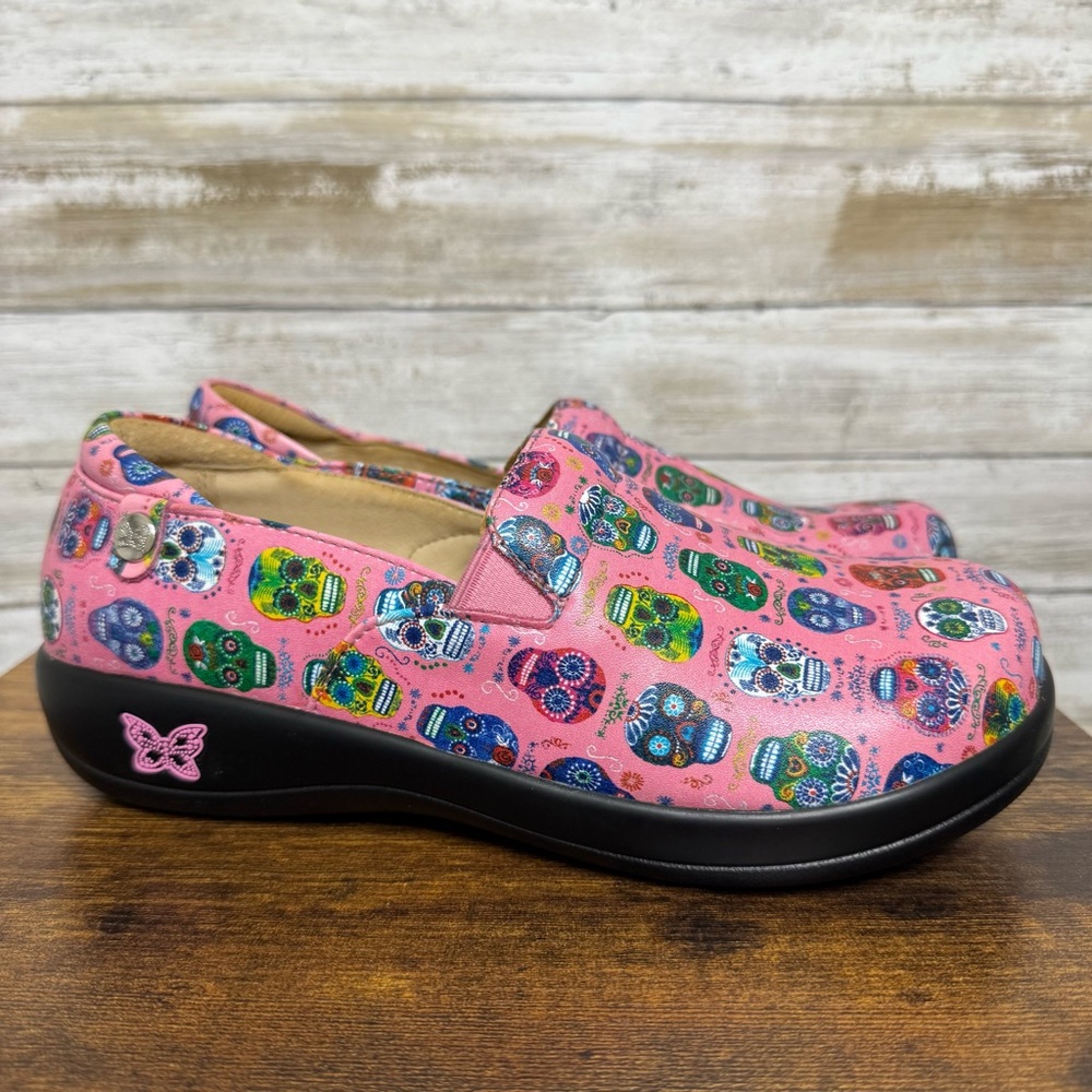 Alegria Pink Sugar Skull Mules